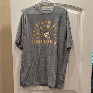 Gray LSU Graphic Tee